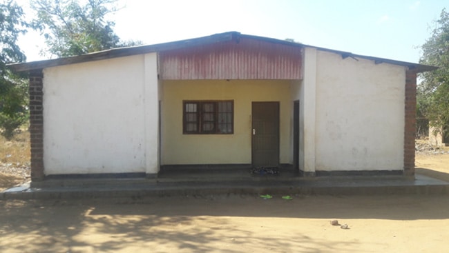This one of the staff houses at Utale II health being occupied by a nurse.